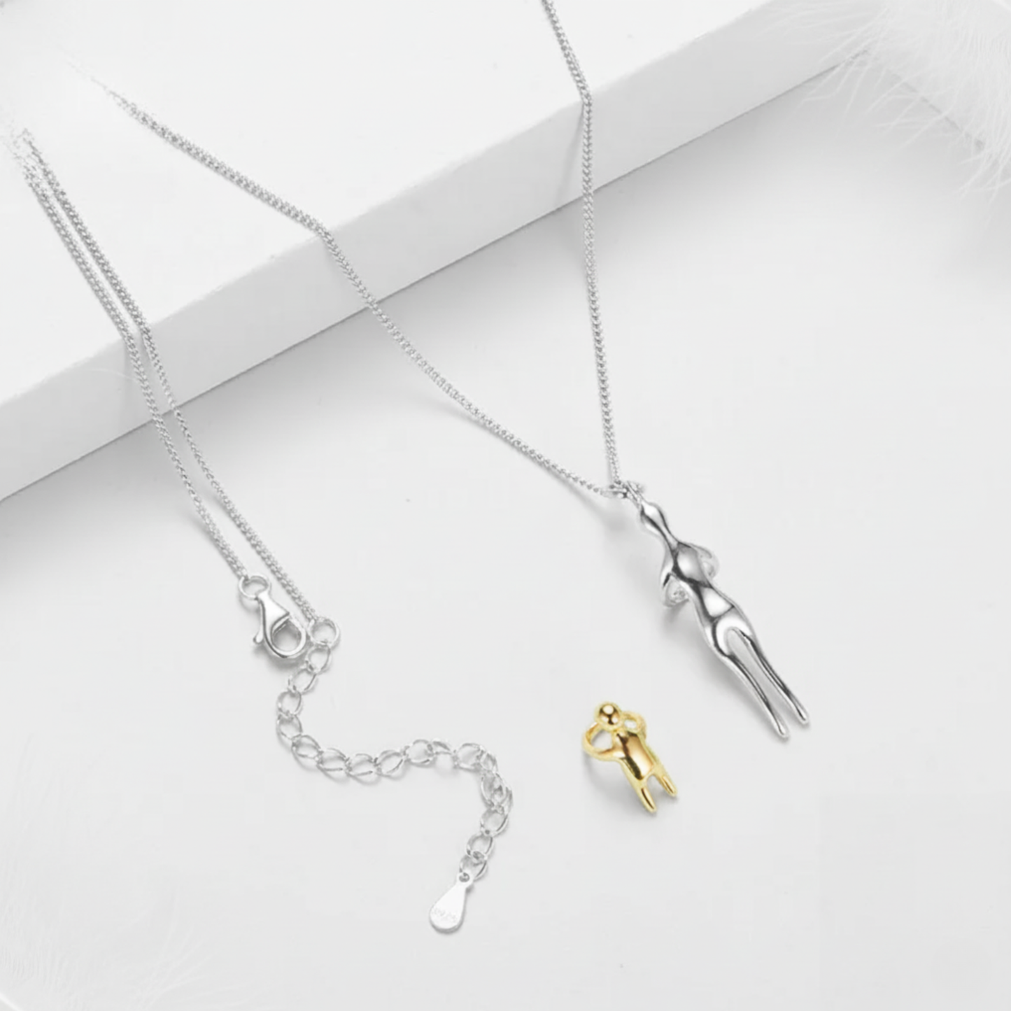 Collar madre e hijo plata 925